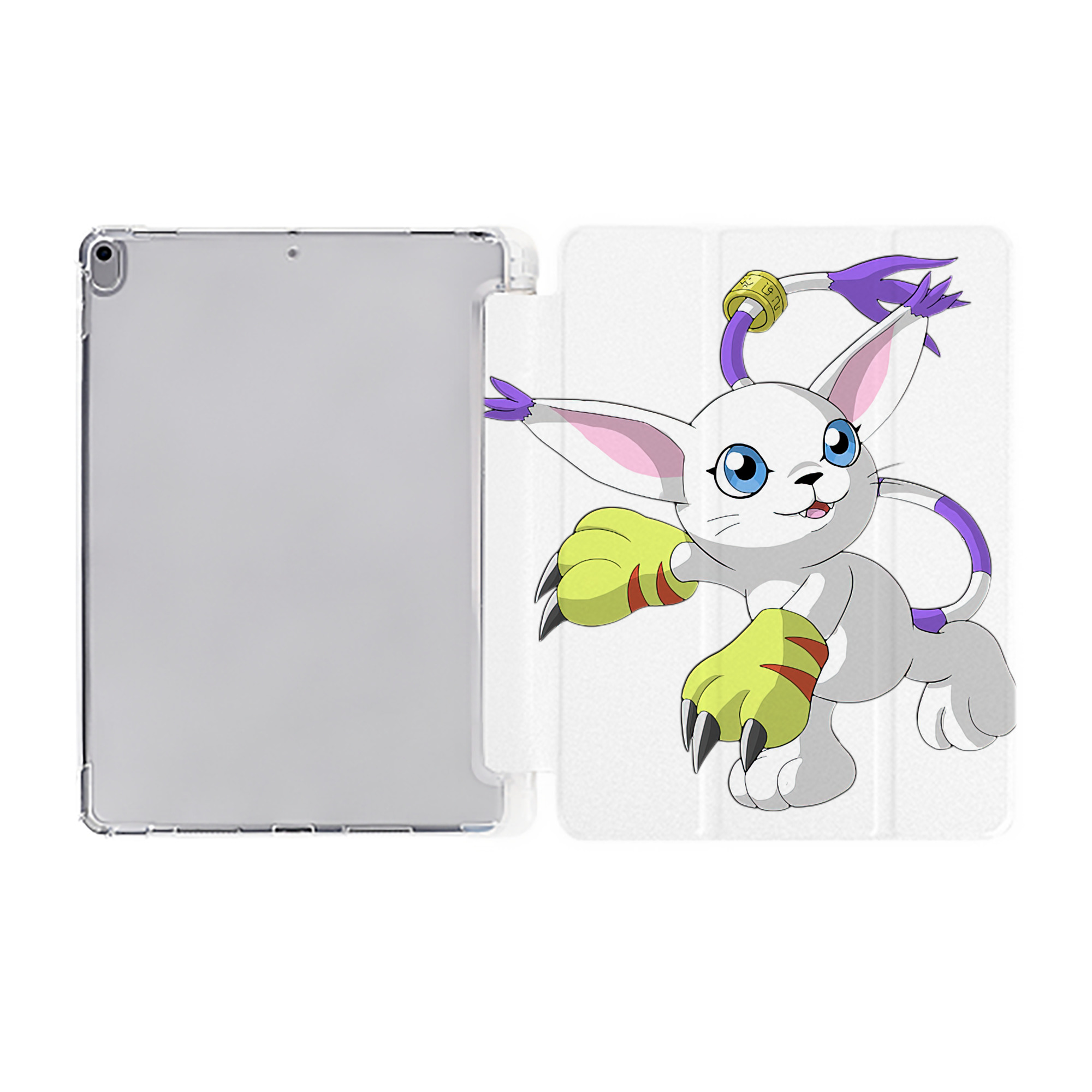 （画像用） Digimon デジタルモンスター/デジモン IPad ケース ペン収納付き 三つ折りスタンド PUレザー×シリコン 対応機種9.5/10.5/10.9インチ